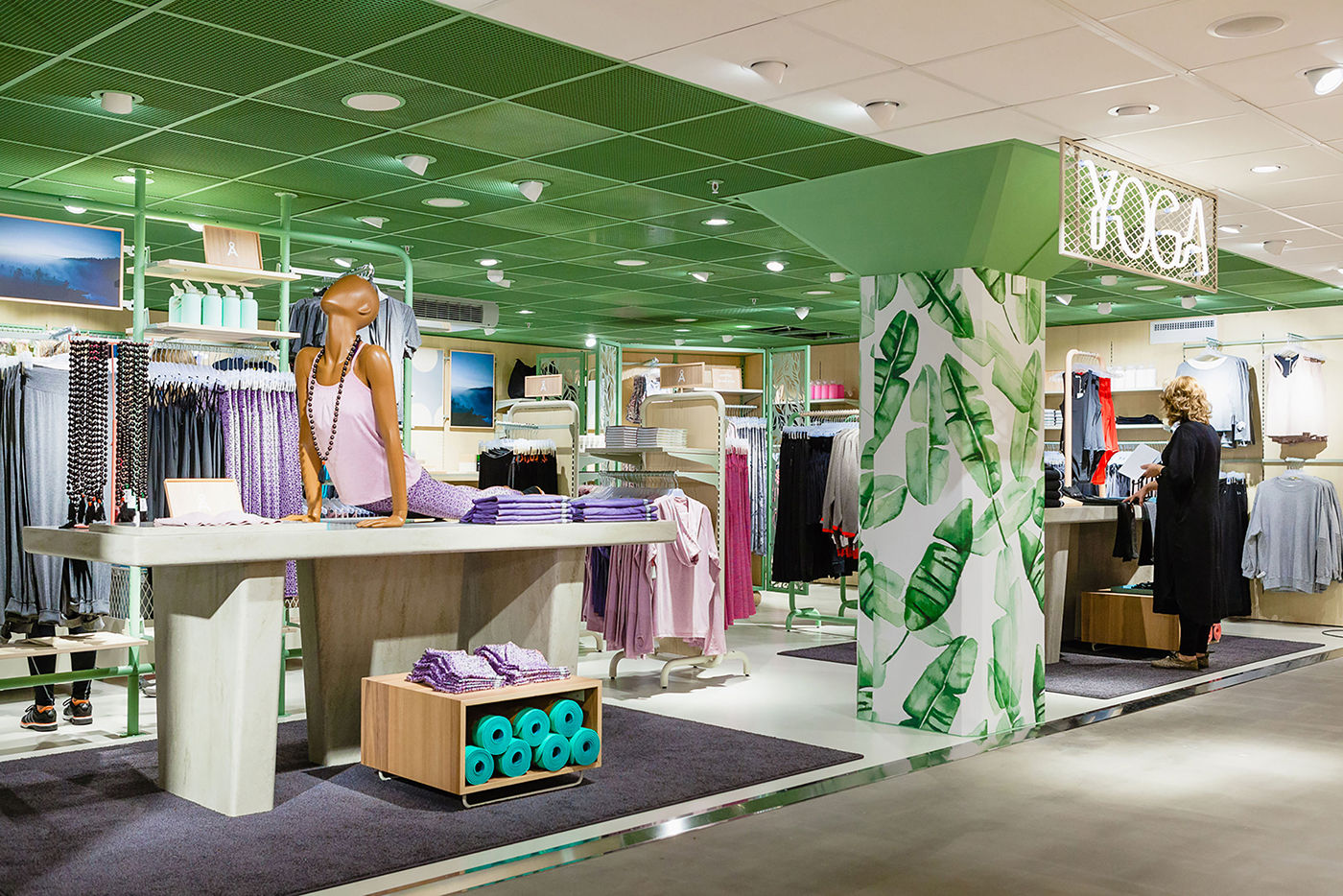 Butikskoncept Åhléns sportavdelning, yoga