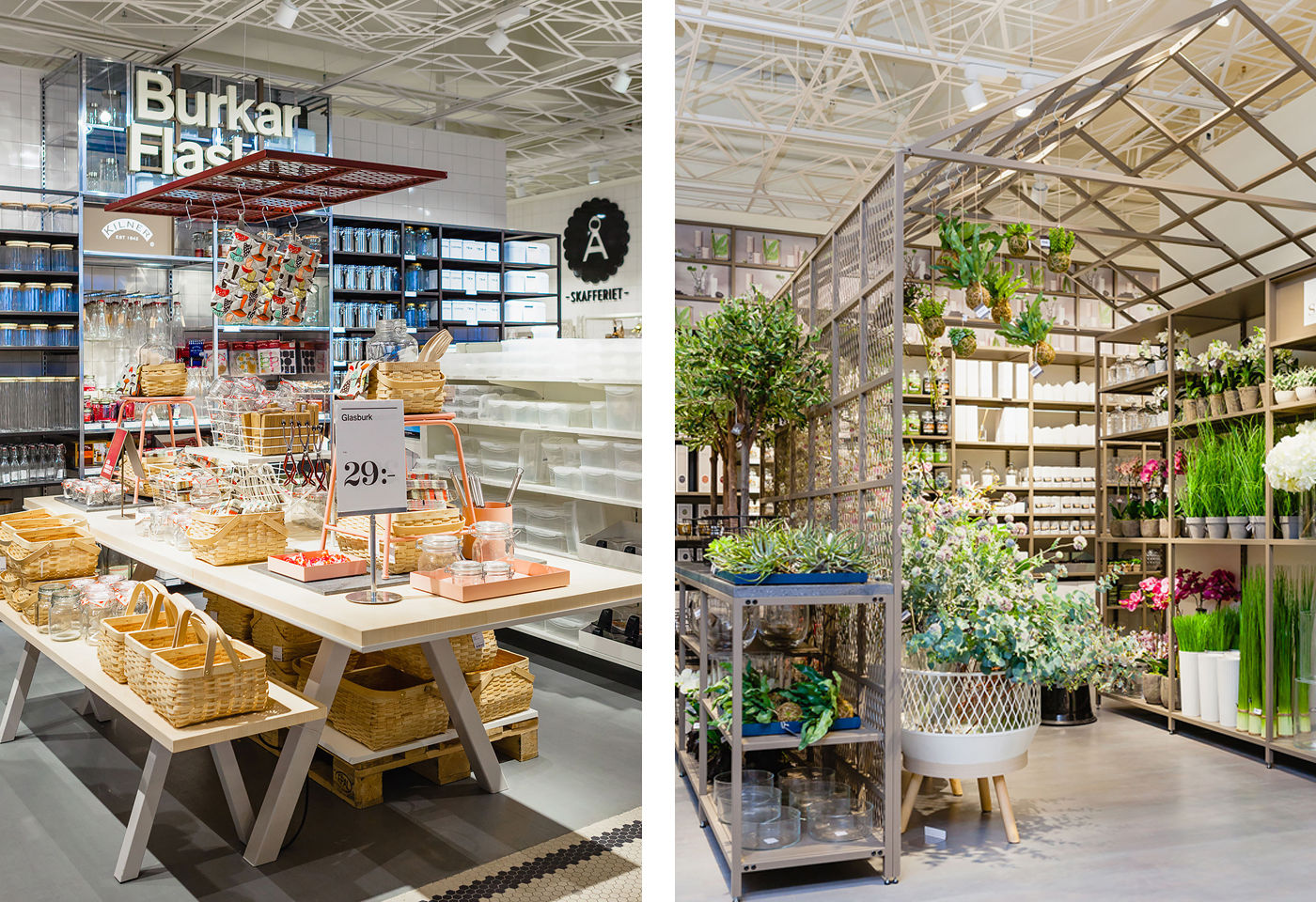 Åhléns butikskoncept, inredning