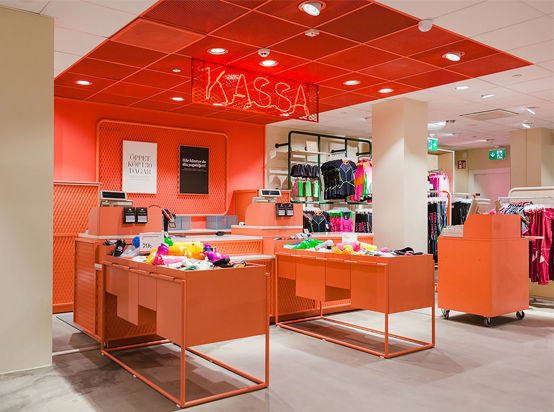 Åhléns kassadisk, butikskoncept, kassadisk